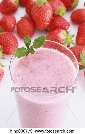 Strawberry Smoothie View Large Photo Image Stock Image - Strawberry Smoothie. Fotosearch