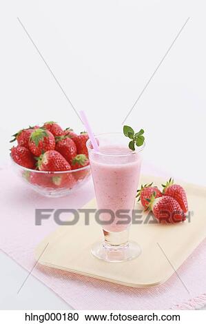 Strawberry Smoothie View Large Photo Image Stock Image - Strawberry Smoothie. Fotosearch