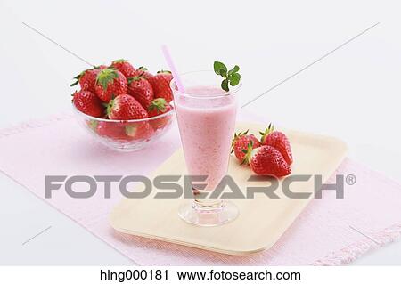Strawberry Smoothie View Large Photo Image Stock Image - Strawberry Smoothie. Fotosearch