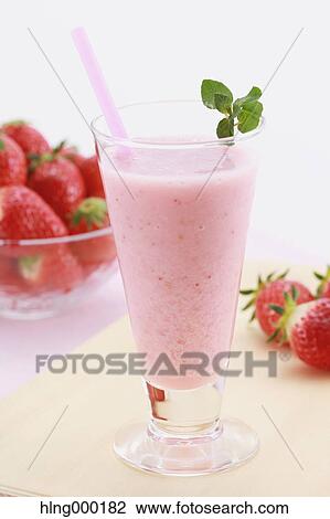Strawberry Smoothie View Large Photo Image Stock Image - Strawberry Smoothie. Fotosearch