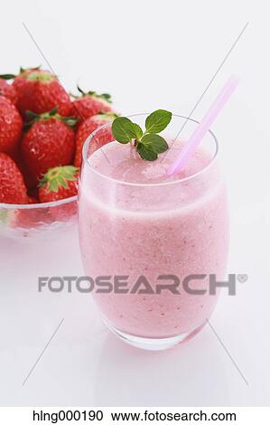 Strawberry Smoothie View Large Photo Image Stock Image - Strawberry Smoothie. Fotosearch