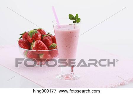 Strawberry Smoothie View Large Photo Image Stock Photo - Strawberry Smoothie. Fotosearch