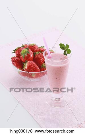 Strawberry Smoothie View Large Photo Image Stock Photo - Strawberry Smoothie. Fotosearch