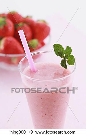 Strawberry Smoothie View Large Photo Image Stock Photo - Strawberry Smoothie. Fotosearch