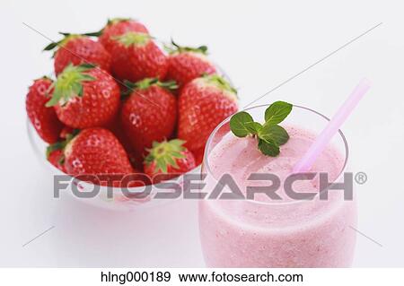 Strawberry Smoothie View Large Photo Image Stock Photo - Strawberry Smoothie. Fotosearch