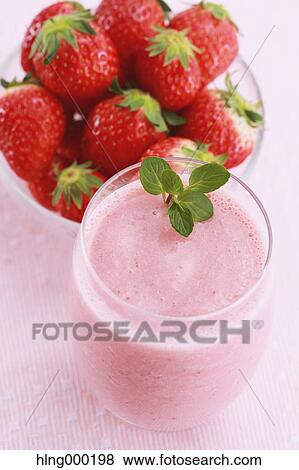Strawberry Smoothie View Large Photo Image Stock Photo - Strawberry Smoothie. Fotosearch