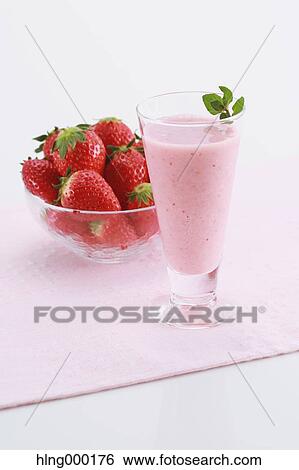 Strawberry Smoothie View Large Photo Image Stock Photograph - Strawberry Smoothie. Fotosearch
