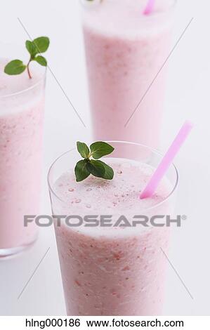 Strawberry Smoothie View Large Photo Image Stock Photograph - Strawberry Smoothie. Fotosearch