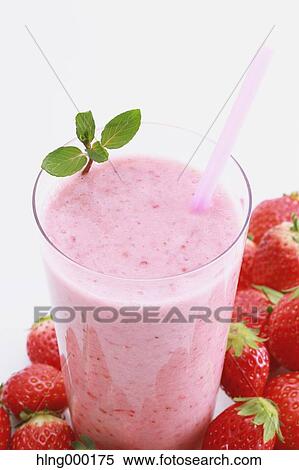 Stock Photography - Strawberry Smoothie. Fotosearch