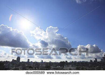 Tokyo Cityscape And Sky View Large Photo Image Stock Photo - Tokyo Cityscape And Sky. Fotosearch