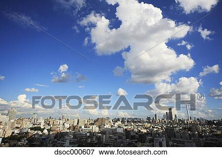 Tokyo Cityscape And Sky View Large Photo Image Stock Photo - Tokyo Cityscape And Sky. Fotosearch
