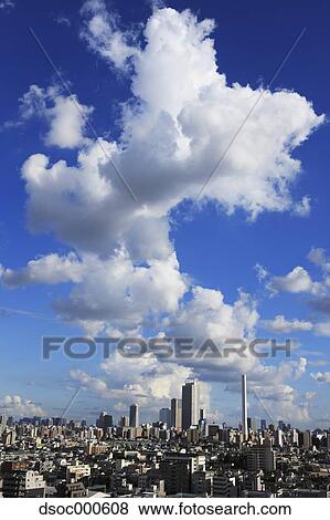 Tokyo Cityscape And Sky View Large Photo Image Stock Photo - Tokyo Cityscape And Sky. Fotosearch