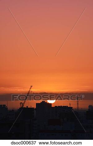 Tokyo sky at dawn View Large Photo Image Stock Photo - Tokyo sky at dawn. Fotosearch
