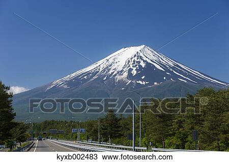 Stock Image - View Of Mount Fuji, Yamanashi Prefecture, Japan. Fotosearch