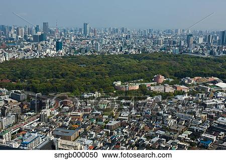 Stock Image - View of Tokyo cityscape, Japan. Fotosearch