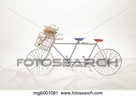 Stock Image - Vintage bicycle decoration. Fotosearch