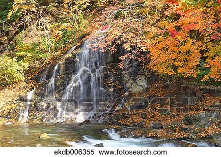 Fudou Waterfall, Aomori Prefecture, Japan View Large Photo Image Stock Photography - Fudou Waterfall, Aomori Prefecture, Japan. Fotosearch