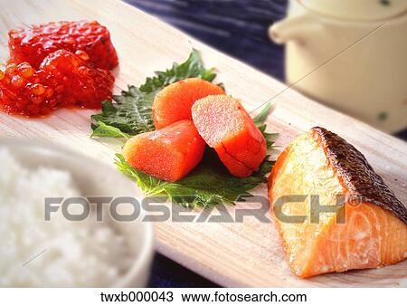 Stock Image - Japanese style assorted delicacies. Fotosearch