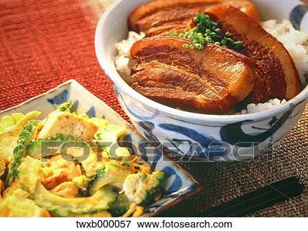 Stock Photo - Okinawa traditional food. Fotosearch