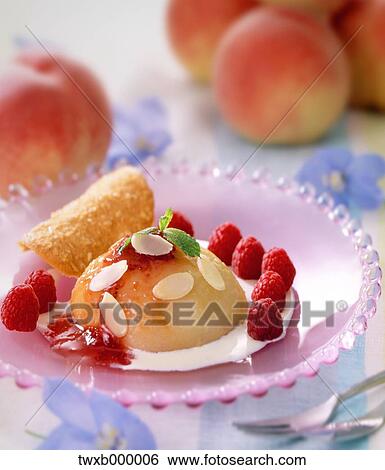 Peach dessert View Large Photo Image Stock Photograph - Peach dessert. Fotosearch