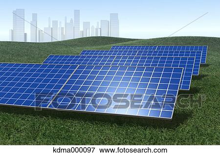 Stock Photo - Solar panels. Fotosearch