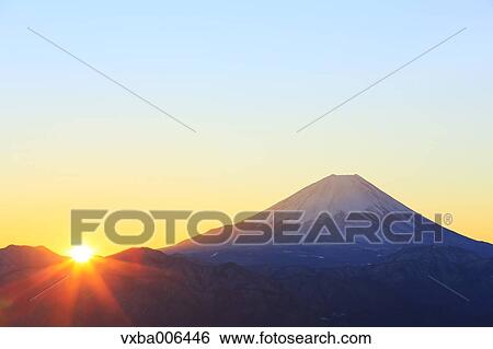 Stock Photograph - View of Mount Fuji, Yamanashi Prefecture, Japan. Fotosearch