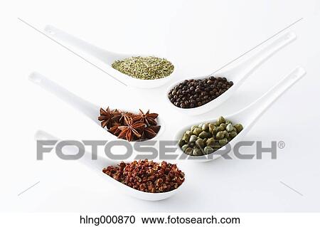 Stock Image - Assorted spices. Fotosearch