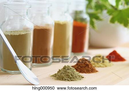 Stock Image - Assorted spices. Fotosearch
