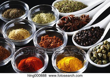 Stock Photo - Assorted spices. Fotosearch