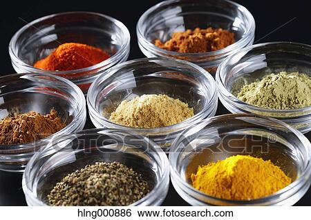 Stock Photograph - Assorted spices. Fotosearch