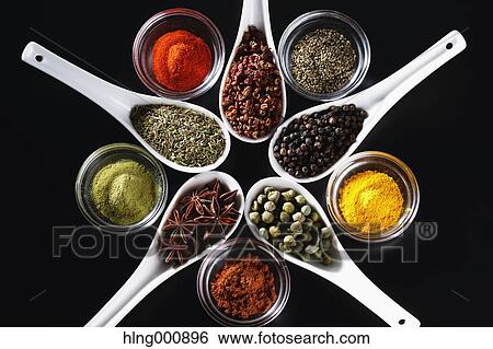 Stock Photograph - Assorted spices. Fotosearch