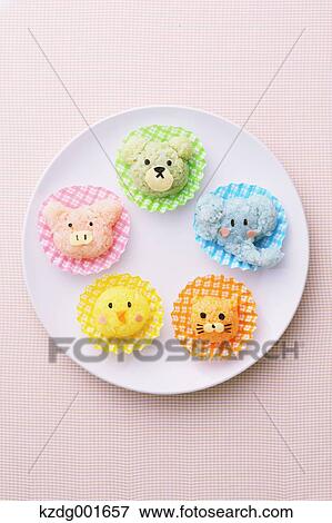 Stock Photo - Character Onigiri rice balls. Fotosearch