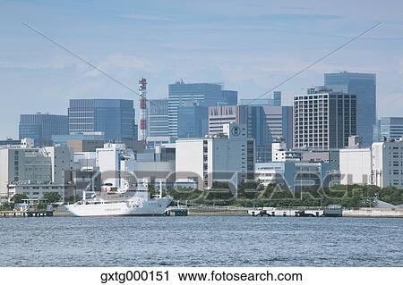 "Cityscape from Tokyo Bay, Tokyo, Japan" View Large Photo Image Stock Image - "Cityscape from Tokyo Bay, Tokyo, Japan". Fotosearch