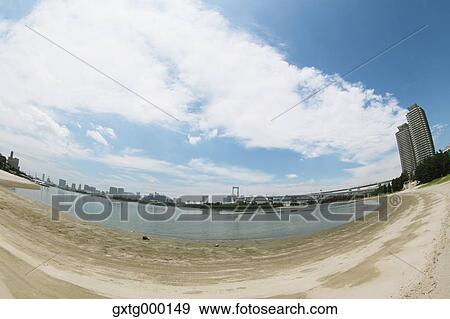 Stock Photo - "Cityscape from Tokyo Bay, Tokyo, Japan". Fotosearch