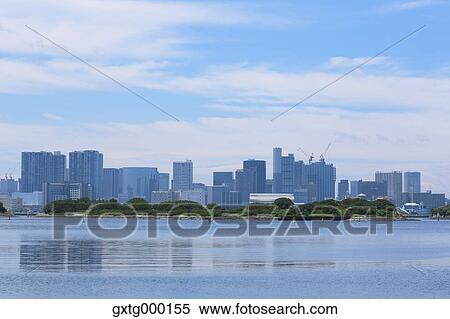 "Cityscape from Tokyo Bay, Tokyo, Japan" View Large Photo Image Stock Photography - "Cityscape from Tokyo Bay, Tokyo, Japan". Fotosearch