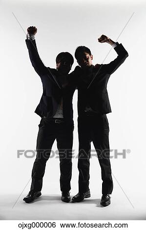 Japanese businessmen cheering View Large Photo Image Stock Photograph - Japanese businessmen cheering. Fotosearch