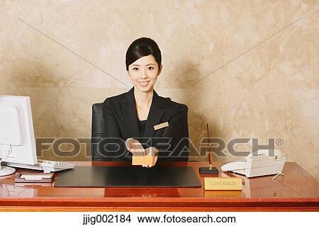 Japanese female hotel concierge View Large Photo Image Picture - Japanese female hotel concierge. Fotosearch