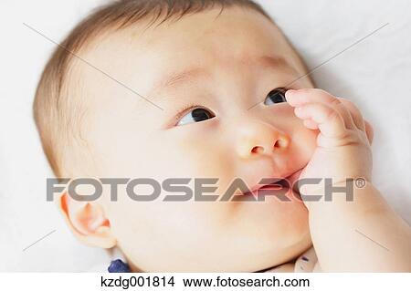 Picture - Japanese newborn portrait. Fotosearch