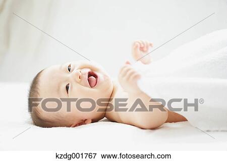 Stock Photo - Japanese newborn portrait. Fotosearch