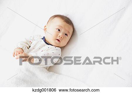 Stock Photograph - Japanese newborn portrait. Fotosearch