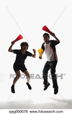 Stock Photo - Japanese people cheering. Fotosearch