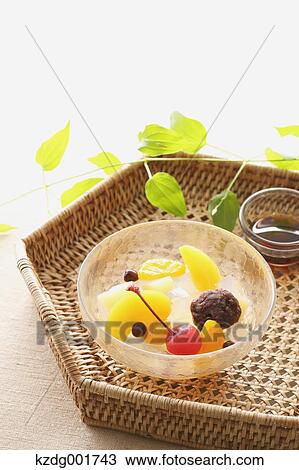 Japanese style Anmitsu View Large Photo Image Stock Image - Japanese style Anmitsu. Fotosearch