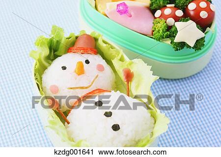Stock Image - Japanese style character lunch box. Fotosearch