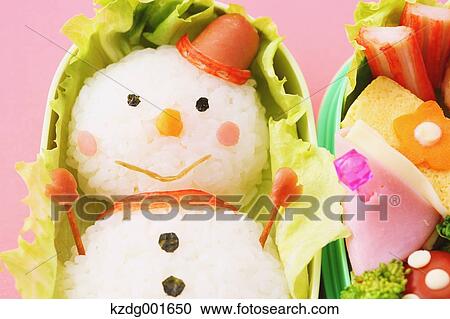 Stock Image - Japanese style character lunch box. Fotosearch
