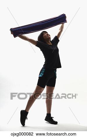 Japanese woman cheering View Large Photo Image Stock Image - Japanese woman cheering. Fotosearch