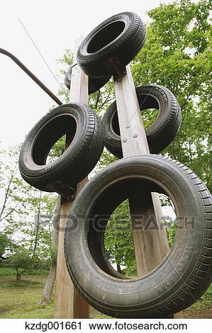 Stock Image - Kids playground in a park. Fotosearch