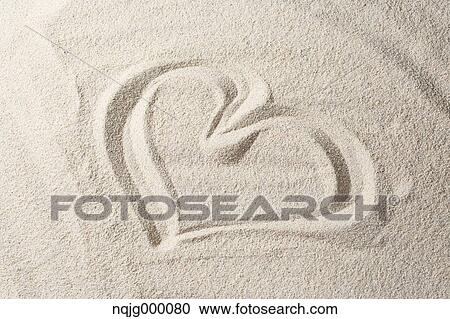 Stock Image - Markings in sand. Fotosearch