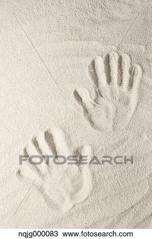 Stock Image - Markings in sand. Fotosearch