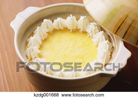 Pudding in a pot View Large Photo Image Stock Photo - Pudding in a pot. Fotosearch