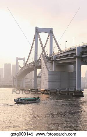 "View of Rainbow Bridge, Tokyo, Japan" View Large Photo Image Stock Photography - "View of Rainbow Bridge, Tokyo, Japan". Fotosearch